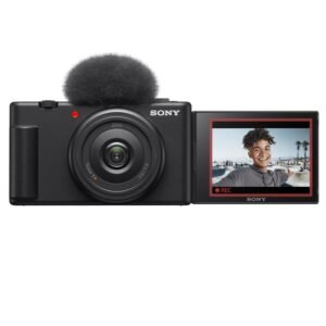 Sony ZV-1F compact vlogging camera with flip screen for YouTubers