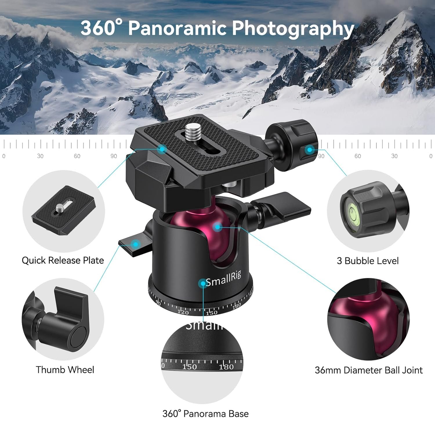 SMALLRIG Mini Tripod for Camera, Desktop Tabletop Tripod - Image 2