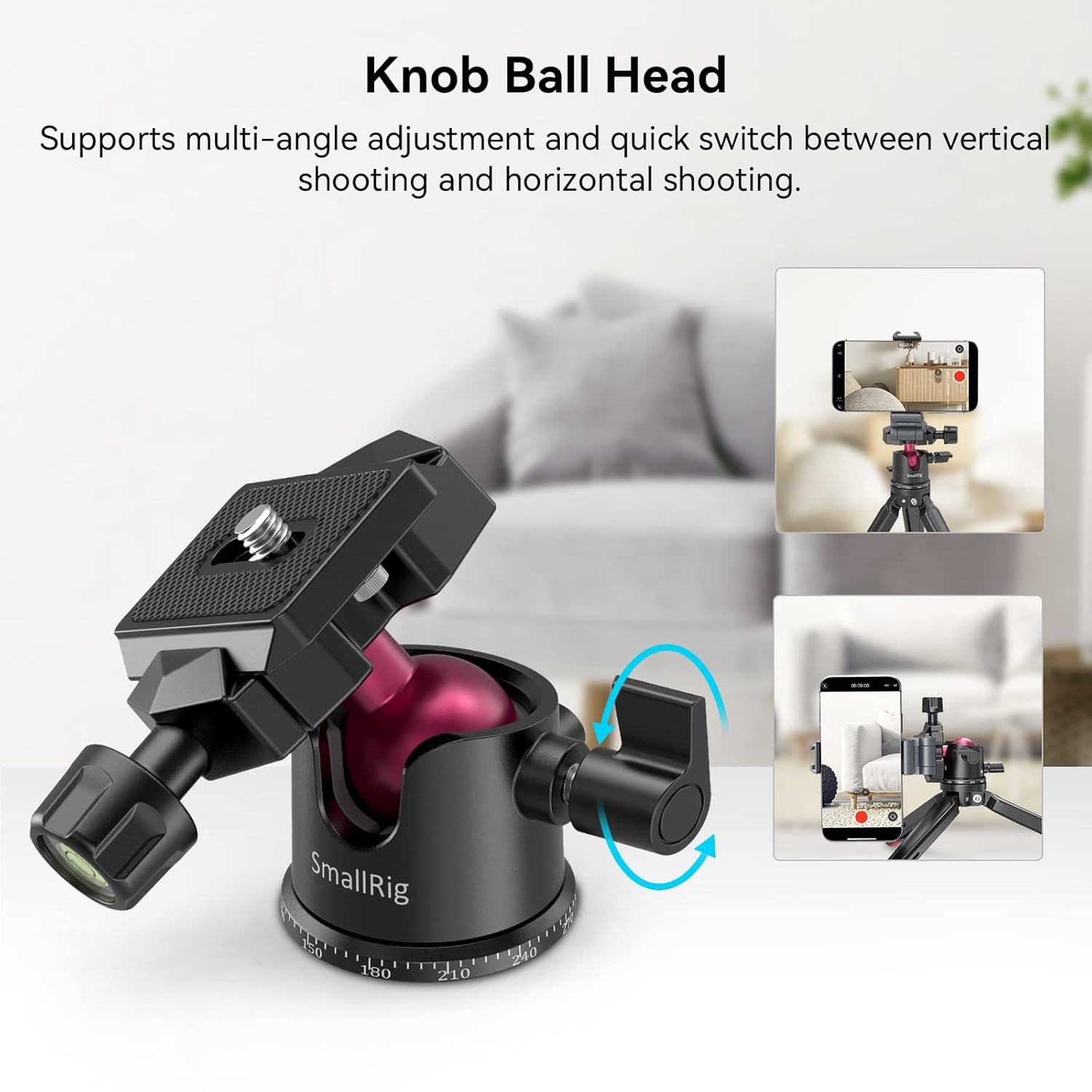 SMALLRIG Mini Tripod for Camera, Desktop Tabletop Tripod - Image 3