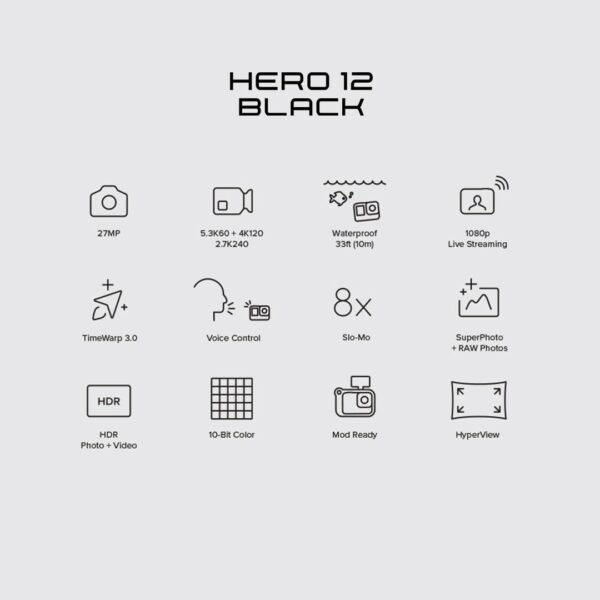 GoPro HERO12 Waterproof Action Camera - Image 7