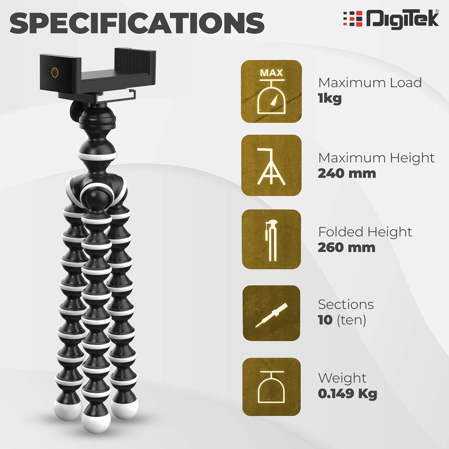 Digitek DTR 260 GT Gorilla Tripod - Image 9