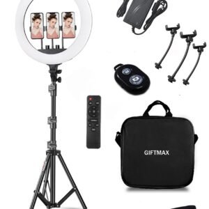 GiftMax 18 inch professional LED ring light with tripod stand for YouTubers and makeup artists in India
