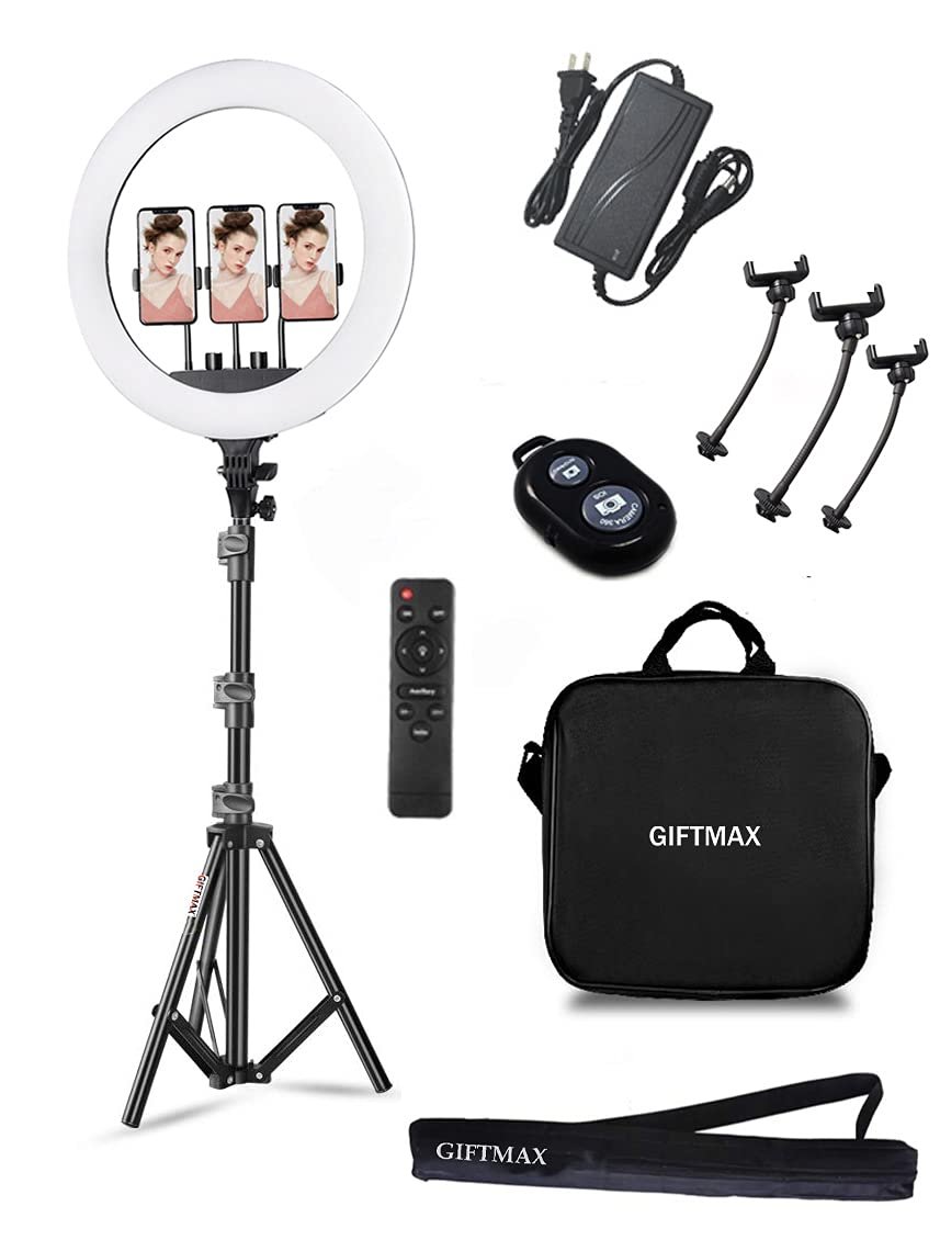 GiftMax 18 inch professional LED ring light with tripod stand for YouTubers and makeup artists in India
